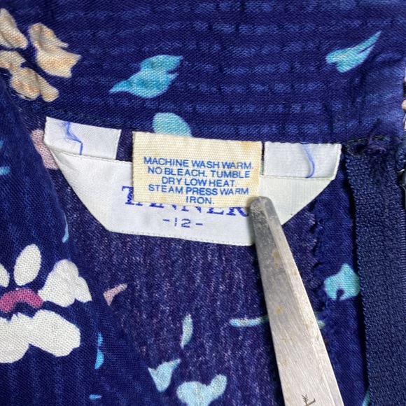 Vintage Retro Floral Shift Dress - Tanner of NC Size 12 - Picture 6 of 13